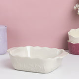 Mason Cash In The Meadow Square Baker with Embossed Floral Design, Cream
