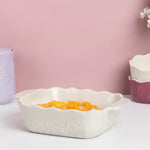Mason Cash In The Meadow Square Baker with Embossed Floral Design, Cream