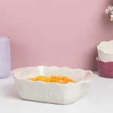 Mason Cash In The Meadow Square Baker with Embossed Floral Design, Cream