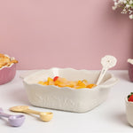 Mason Cash In The Meadow Square Baker with Embossed Floral Design, Cream