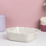Mason Cash In The Meadow Square Baker with Embossed Floral Design, Cream