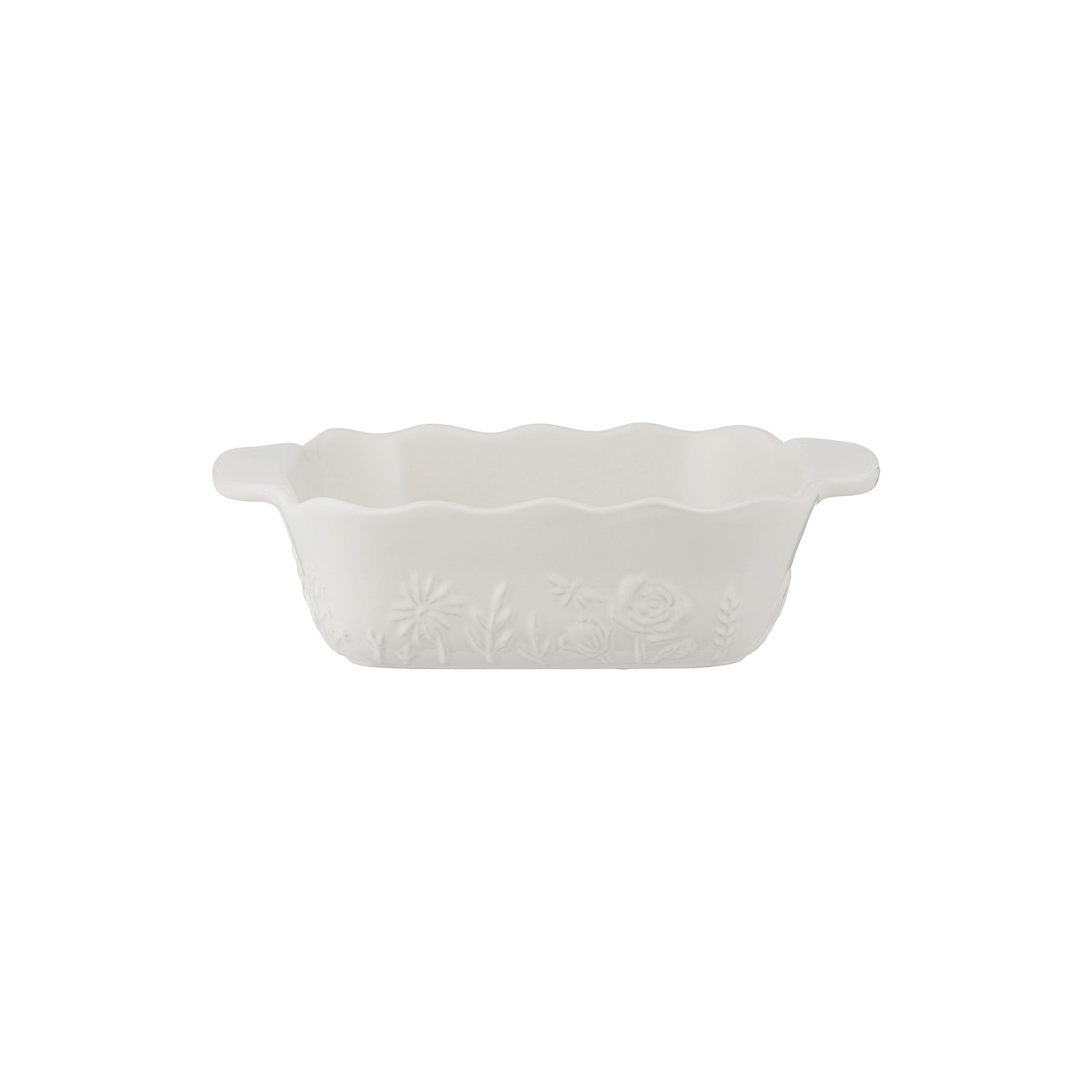 Mason Cash In The Meadow Square Baker with Embossed Floral Design, Cream
