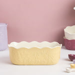 Mason Cash In The Meadow Loaf Pan with Embossed Floral Design, Yellow