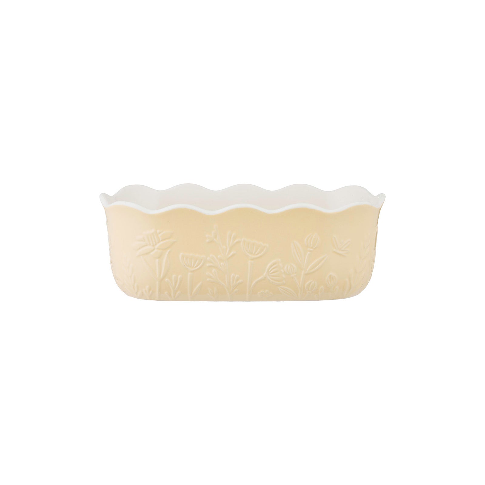 Mason Cash In The Meadow Loaf Pan with Embossed Floral Design, Yellow