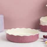 Mason Cash In The Meadow Pie Dish with Embossed Floral Design, Pink