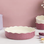 Mason Cash In The Meadow Pie Dish with Embossed Floral Design, Pink