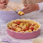 Mason Cash In The Meadow Pie Dish with Embossed Floral Design, Pink