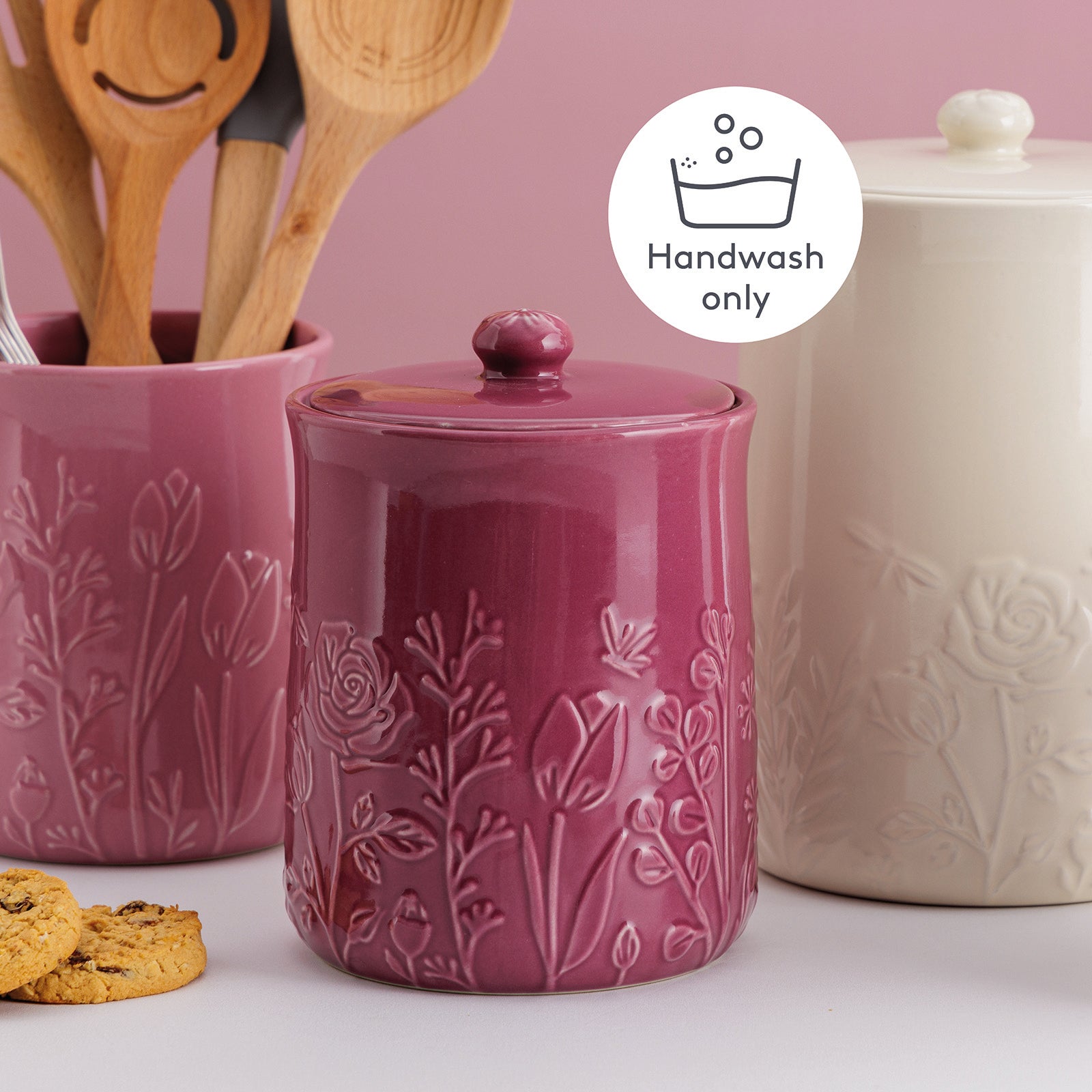 Mason Cash In The Meadow Medium Storage Crock, 7" x 5"