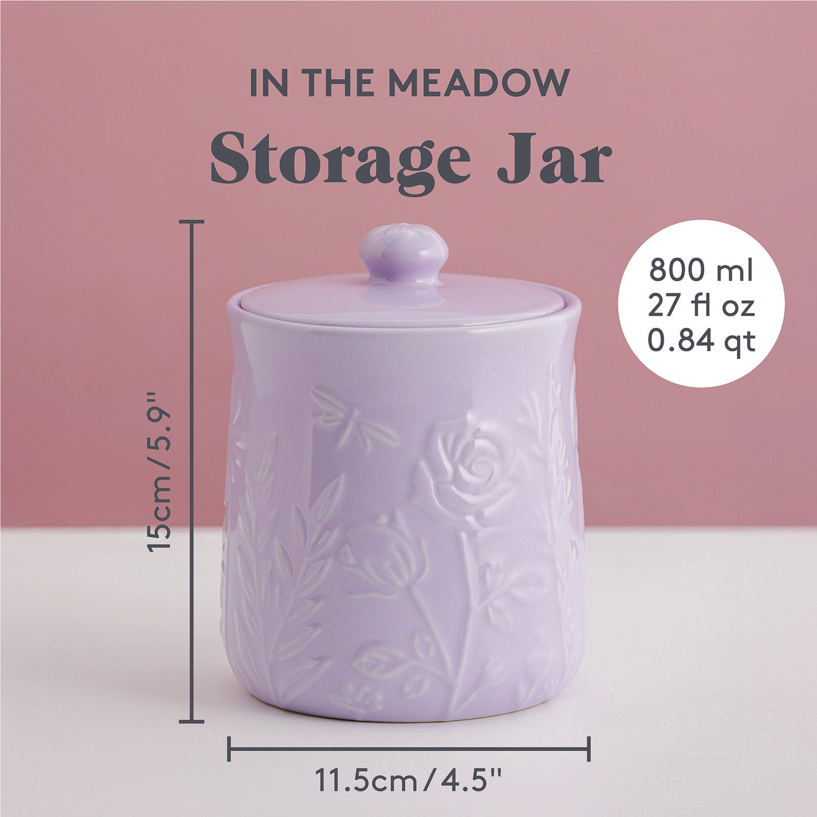 Mason Cash In The Meadow Small Storage Crock, 6" x 4.5"