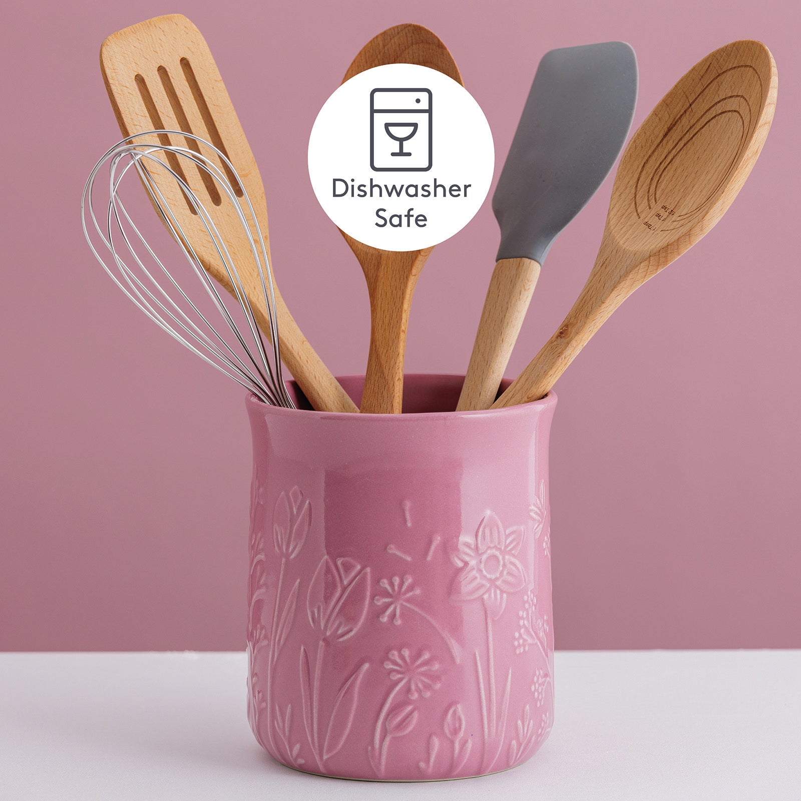 Mason Cash In The Meadow Utensil Crock, 6" x 5"