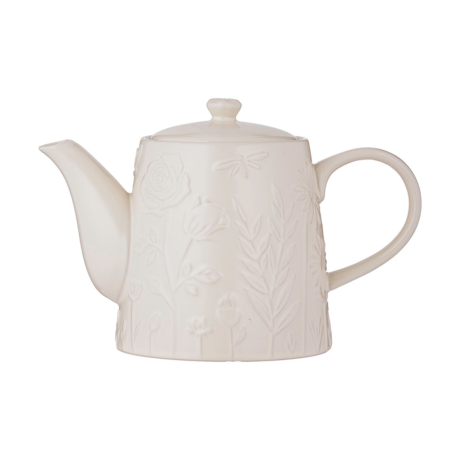 Mason Cash In the Meadow Teapot, 34 fl oz Stoneware Teapot with Embossed Floral Design