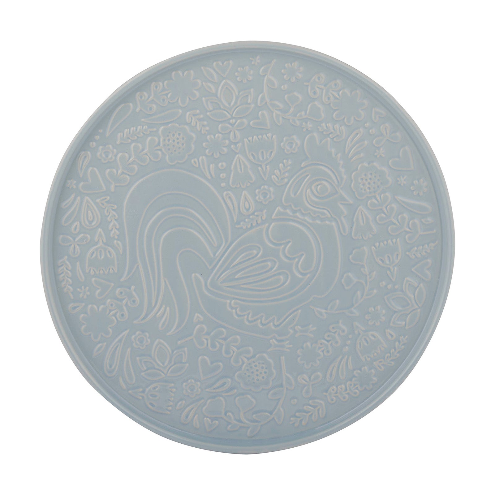 Mason Cash Home to Roost Round Platter, 12-Inch