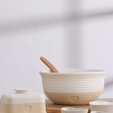 Mason Cash Rustic Charm Butter Dish, Covered Stoneware Butter Keeper