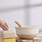 Mason Cash Rustic Charm Butter Dish, Covered Stoneware Butter Keeper