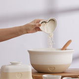 Mason Cash Rustic Charm Butter Dish, Covered Stoneware Butter Keeper