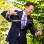Riedel Winewings Decanter, Handmade Crystal Wine Decanter, Purple Stripe