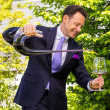Riedel Winewings Decanter, Handmade Crystal Wine Decanter, Purple Stripe