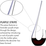 Riedel Winewings Decanter, Handmade Crystal Wine Decanter, Purple Stripe