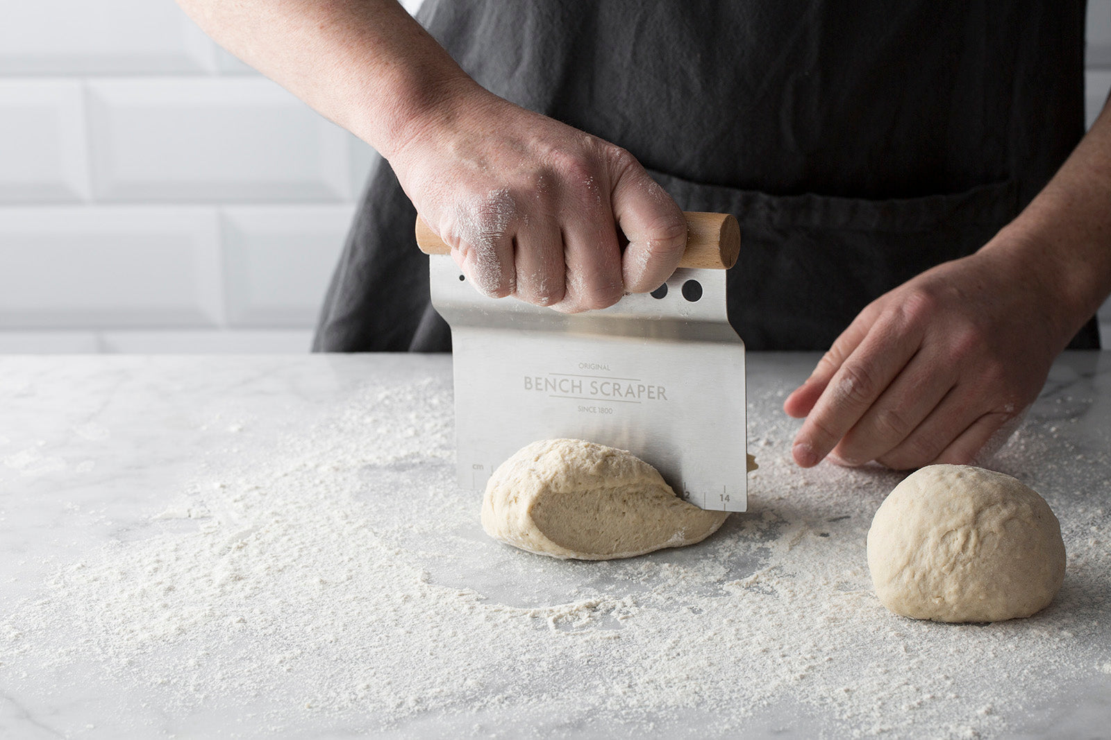 Mason Cash Innovative Kitchen Bench Scraper, 4-in-1 Dough Cutter with Herb Stripper