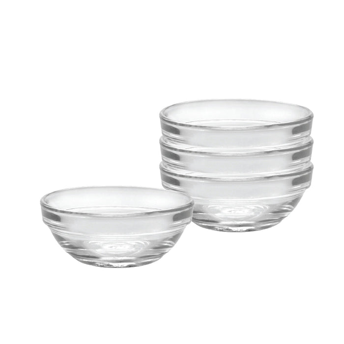 Duralex Made In France Lys Stackable Glass Bowl, Set of 4