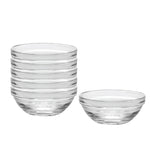 Duralex Made In France Lys Stackable Glass Bowl, Set of 6, 6-ounce, 4.125-Inch