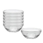 Duralex Made In France Lys Stackable Glass Bowl, Set of 6, 10-ounce, 4.75-Inch
