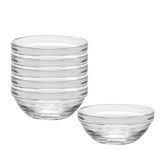 Duralex Made In France Lys Stackable Glass Bowl, Set of 6, 10-ounce, 4.75-Inch