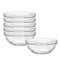 Duralex Made In France Lys Stackable Glass Bowl, Set of 6, 1-Quart, 6.75-Inch