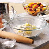 Duralex Made In France Lys Stackable Glass Bowl, Set of 6, 2.5-Quart, 9-Inch