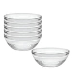 Duralex Made In France Lys Stackable Glass Bowl, Set of 6, 2.5-Quart, 9-Inch