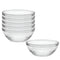 Duralex Made In France Lys Stackable Glass Bowl, Set of 6, 3.75-Quart, 10.25-Inch