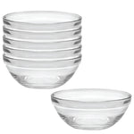 Duralex Made In France Lys Stackable Glass Bowl, Set of 6, 6-Quart, 12.25-Inch