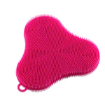Kuhn Rikon Stay Clean Silicone Scrubber Sponge, Clover, Pink