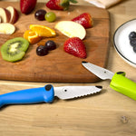Kuhn Rikon Kinder Kitchen Essential Knife Set, Blue/Green