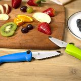 Kuhn Rikon Kinder Kitchen Essential Knife Set, Blue/Green