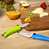 Kuhn Rikon Kinder Kitchen Essential Knife Set, Blue/Green