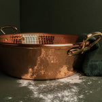 Mauviel M'Passion 17.4 Qt. Hammered Jam Pan, Bronze Handle