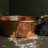 Mauviel M'Passion 17.4 Qt. Hammered Jam Pan, Bronze Handle