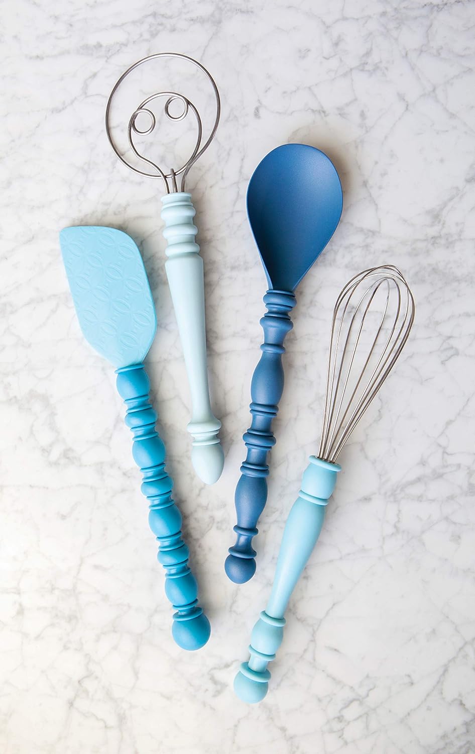 Talisman Designs Silicone Spatula, Vintage Inspired Tools Collection, Set of 1, Blue