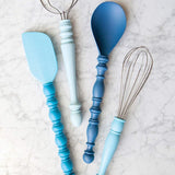 Talisman Designs Silicone Spatula, Vintage Inspired Tools Collection, Set of 1, Blue
