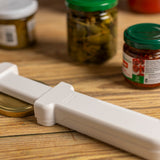 Kuhn Rikon Compact Jar Opener, Easy Grip Adjustable Lid Remover for All Jar Sizes, Ergonomic & Arthritis-Friendly