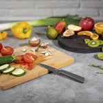Kuhn Rikon Colori+ Non-Stick Straight Paring Knife with Safety Sheath, 3.5-Inch, Gray