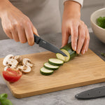 Kuhn Rikon Colori+ Non-Stick Straight Paring Knife with Safety Sheath, 3.5-Inch, Gray