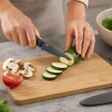 Kuhn Rikon Colori+ Non-Stick Straight Paring Knife with Safety Sheath, 3.5-Inch, Gray