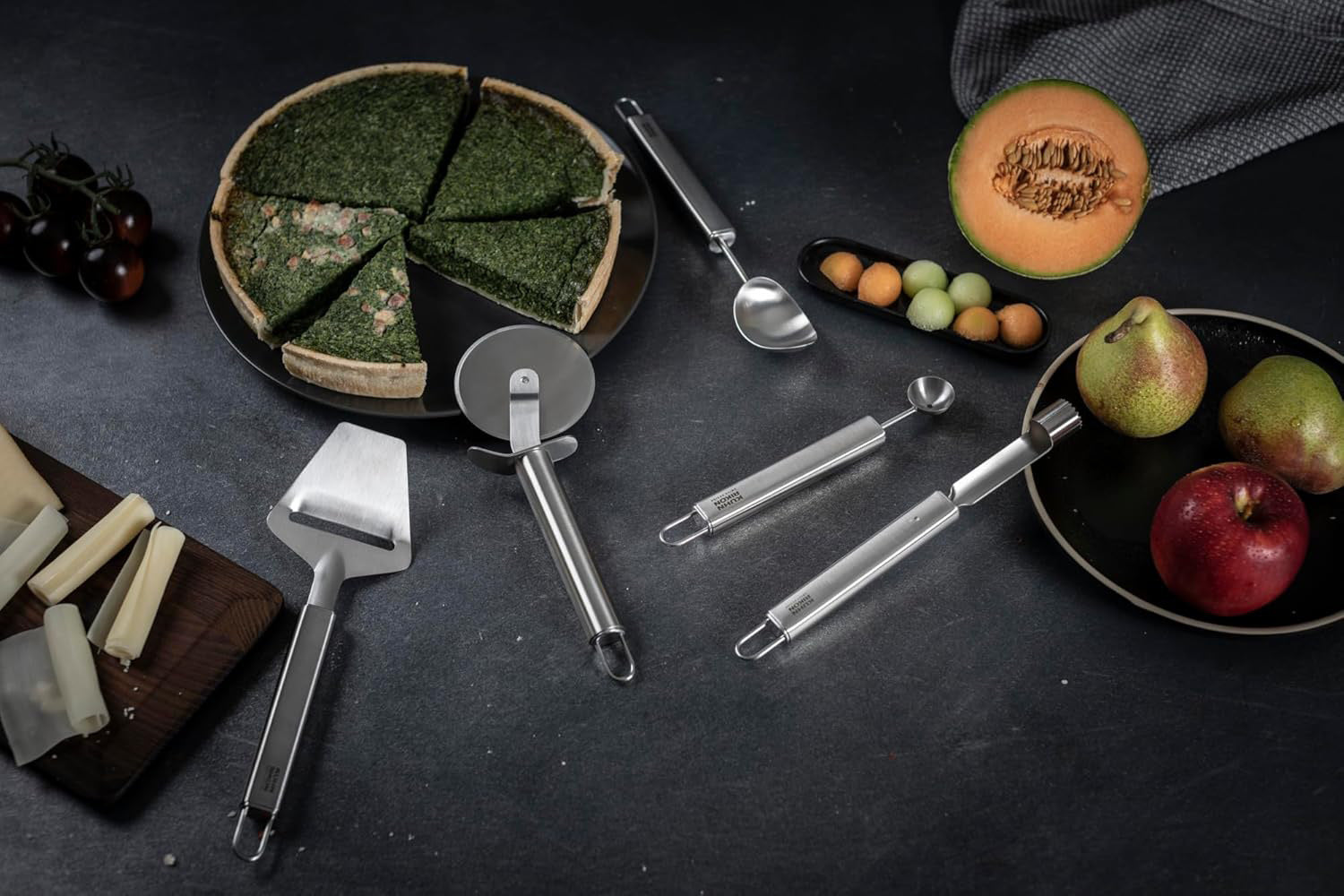 Kuhn Rikon Essential Melon Baller with Stainless Steel Scoop for Melon, Fruit & Cookie Dough