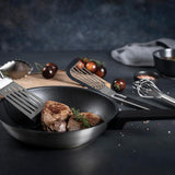 Kuhn Rikon Essential Softedge Thin Turner Spatula with Stainless Steel Blade, Non-Stick Safe Silicone Edge