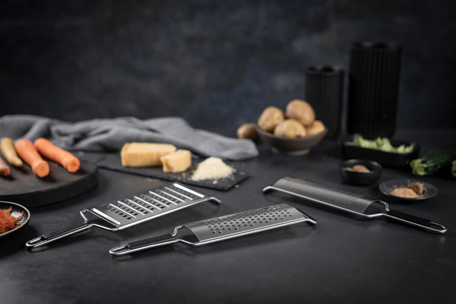 Kuhn Rikon Essential Fine Grater with Ultra-Sharp Stainless Steel Blade for Cheese, Citrus Zest, & Spices