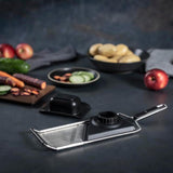 Kuhn Rikon Essential Mandoline Slicer with Adjustable Stainless Steel Blade for Vegetables & Fruit