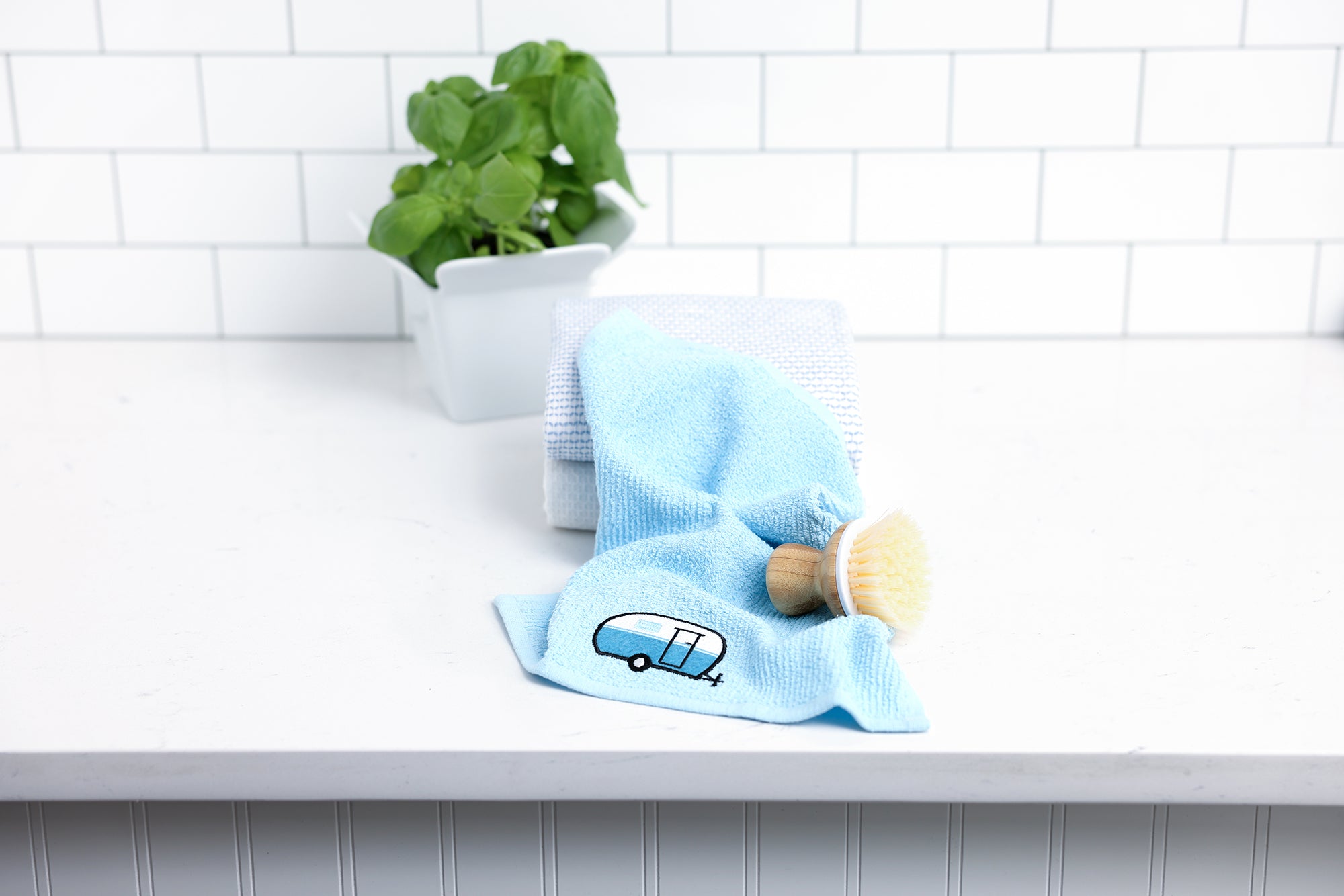 MU Kitchen Scrubsy Dish Cloth and Scrubber, Set of 2, Camper