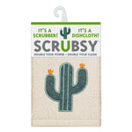 MU Kitchen Scrubsy Dish Cloth and Scrubber, Set of 2, Cactus